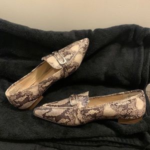Snake skin loafers